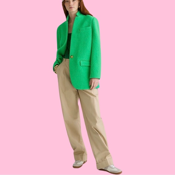 J Crew Leighton blazer-jacket in Italian boiled wool. Color: ROSY PINK - Picture 10 of 13